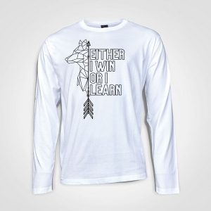 Either I win or i learn Long-Sleeve-T-Shirt White