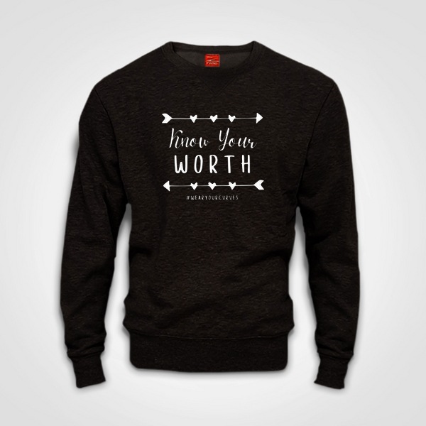 Know Your Worth - Sweater - Black