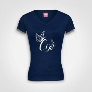 Butterfly Path - Fitted V-Neck - CD - Navy
