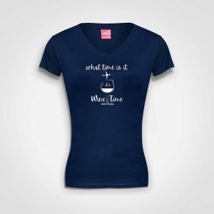 Its Wine Time - T-Shirt - Navy