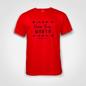 Know Your Worth - T - Shirt - Red