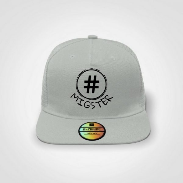 Snap Back Trucker Cap - Migster - White