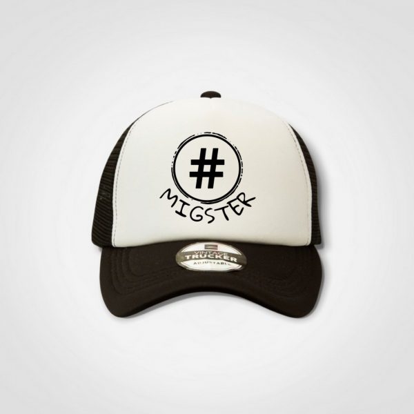 Two Toned Trucker Cap - Migster - Black-White