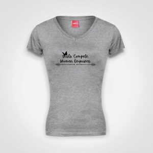 Women Empower - Fitted V-Neck - Grey