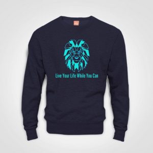 Live Your Life - Sweater - Navy Blue
