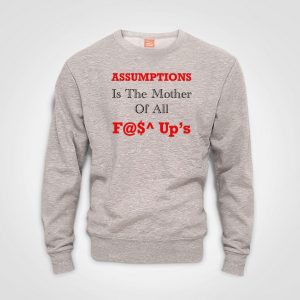 Assumptions-Sweater - Grey