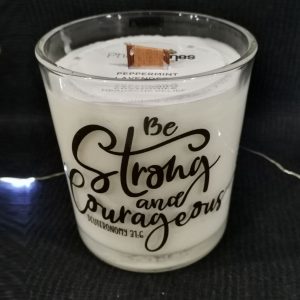 candle with custom writing, custom candle, candles for Christians, candle with bible verse, Phat Flames, Influencer SA