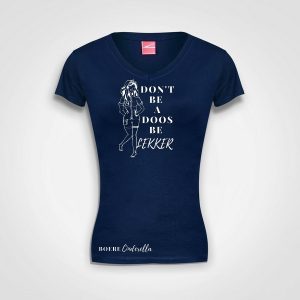 Don_t Be A doos-Fitted- V-Neck - Navy-Boere Cinderella