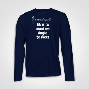 Ek Is Te Mooi-Long-Sleeve-T-Shirt-Navy-Boere Cinderella