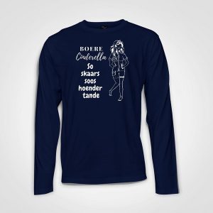 Hoender Tande-Long-Sleeve-T-Shirt-Navy-Boere Cinderella