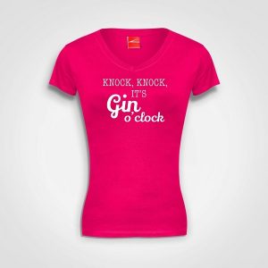 It_s-Gin-O_Clock-Fitted- V-Neck - Pink