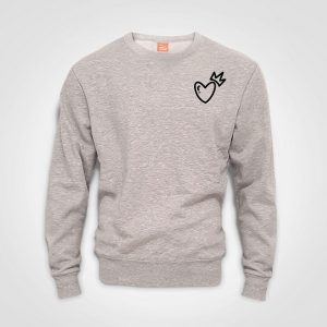 Queens Touch Hearts-Sweater - Grey