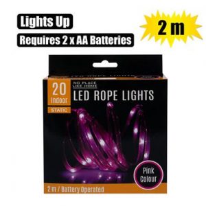 Light Led-20 x Pink Rope 2m B-O