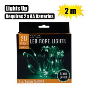 Light Led-20x Green Rope 2m B-O
