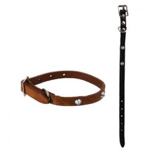Dog-Collar Leather Rivetted 13mm