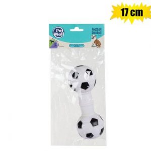 Dog Toy Rubber Dumbbell Football 17cm