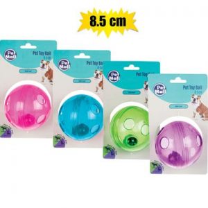 Pet Toy Ball With Bell Asstd 8.5cm