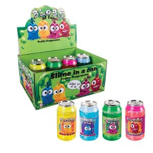 playing slime, slime for kids, slime in a container, slime in a can, Bemata