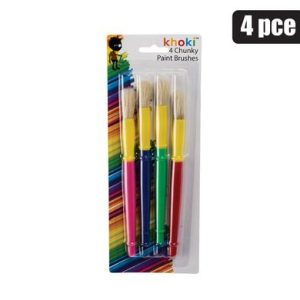Art+Craft Paint Brushes Thick 4Pce