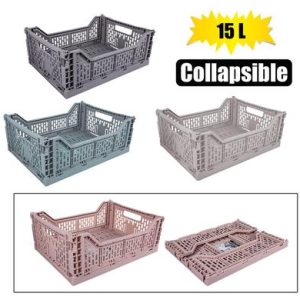 Basket PL Collapsible 40 x 30 x 14cm 15L