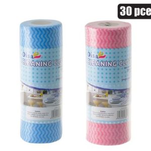 Cleaning Cloth Roll 30's 50 x 22cm Blue-Pink