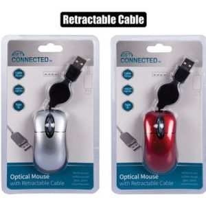 Computer Mouse Mini With Retractable Cable