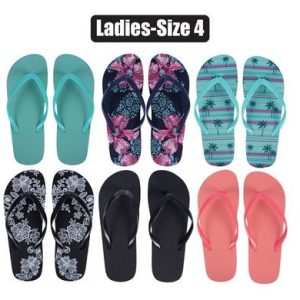Flip Flops Ladies Asstd Size 4