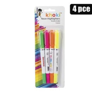 Highlighter 4Pce Double Ended Carded