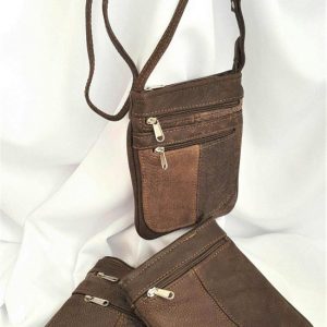 Leather Medium Sling - Brown 22 x18 3cm