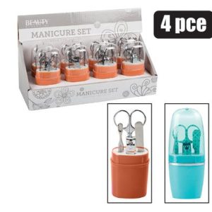 Nail Manicure Set 4Pce In Holder