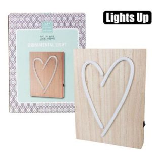 Orn Light Box Mdf Heart