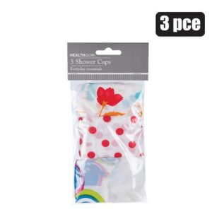 Shower Cap Pvc Asstd 3Pce