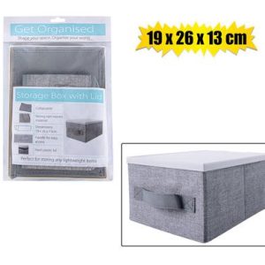 Storage Box Non-Woven PL-Lid 19 x 26 x 13cm