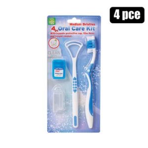 Tooth Brush Adult 4Pce Oral Care Set