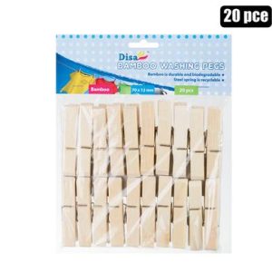 Washing Pegs Bamboo 70mm Pack-20