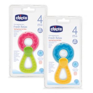 baby teether, teether ring, teething ring, teething toy, Chicco Fresh Relax Ring With Handle Teethers, Bemata