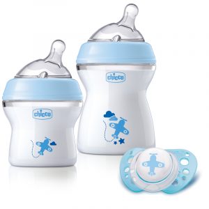 baby bottle set, baby milk bottle, milk bottle set, 250ml milk bottle, 150ml milk bottle, milk bottle for boys, Chicco Nat Felling Feeding Gift Set - Boy, Bemata