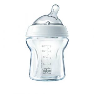 newborn glass bottle, newborn glass milk bottle, 150ml glass milk bottle, glass baby bottle, glass milk bottle, Chicco Nat Feeling Glass Bottle 0m+ 150ml, glass bottle for 0mo, Bemata