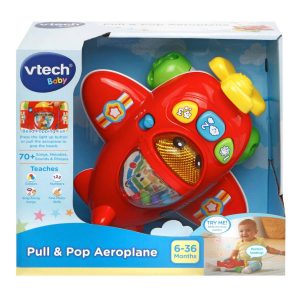 interactive toys, baby push and pull toys, educational toys, VTech Pull & Pop Aeroplane, Bemata