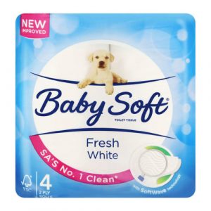Baby Soft Toilet Roll White 4, Baby Soft toilet paper, Bemata