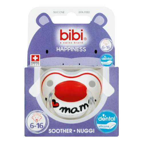 Bibi Soother Silicone 6-16m I Love Mama