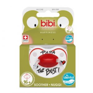 Bibi Soother Silicone 16m+ Papa is the best