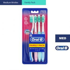 Oral-B 3-Effect Delicate Toothbrush White 4 Pack