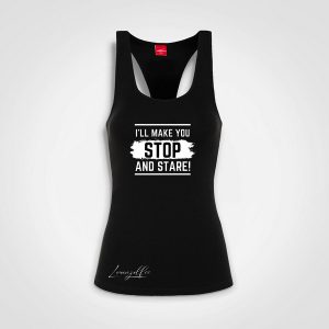 Stop Woman's Racerback T-Shirt