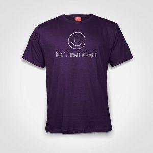 Don't Forget To Smile-T-Shirt-Purple-Zandre